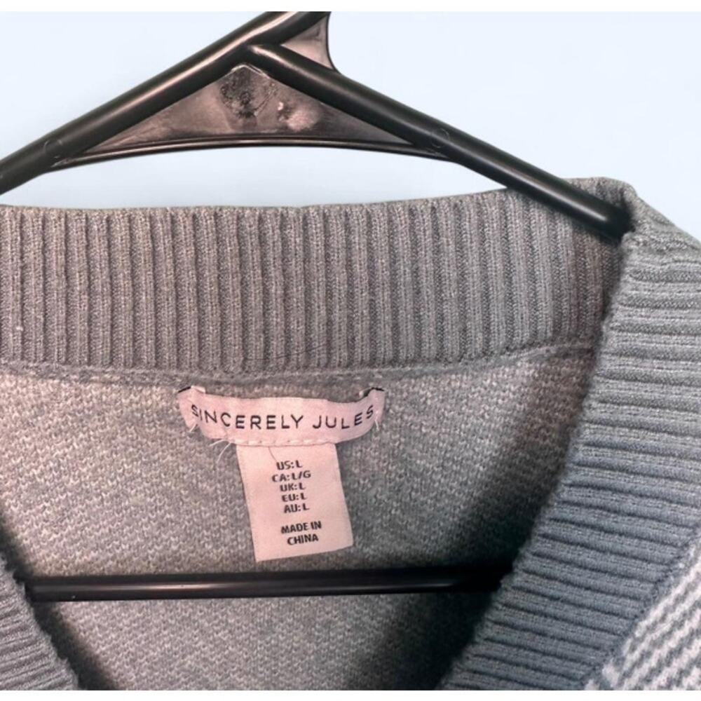 Sincerely Jules Herringbone Vest Cropped Green Size L - Picture 5 of 7